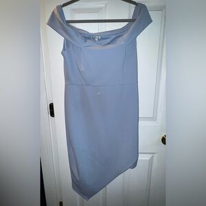 Elegant Off-Shoulder Blue Dress